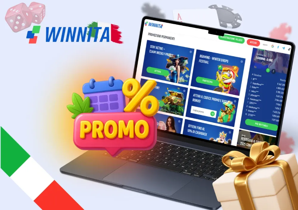 Bonus e promozioni Winnita Casino per giocatori italiani