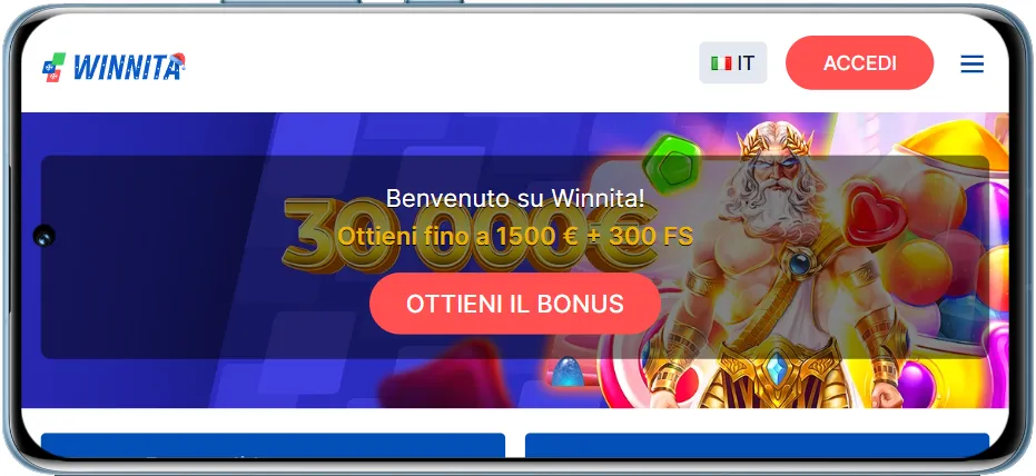 Compatibilità winnita app dispositivi iOS Android requisiti tecnici minimi raccomandati
